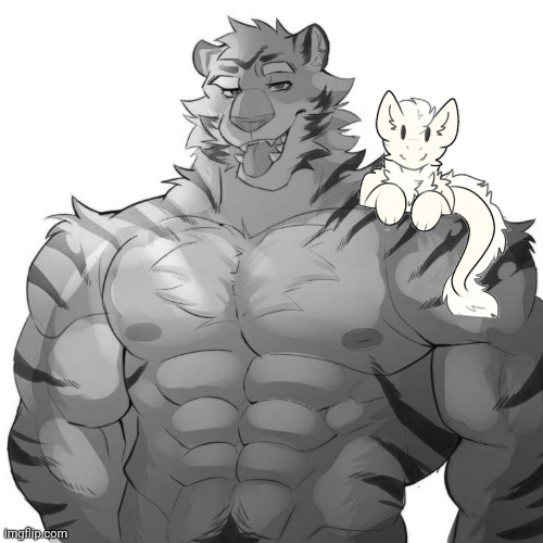 H | image tagged in furry chad | made w/ Imgflip meme maker
