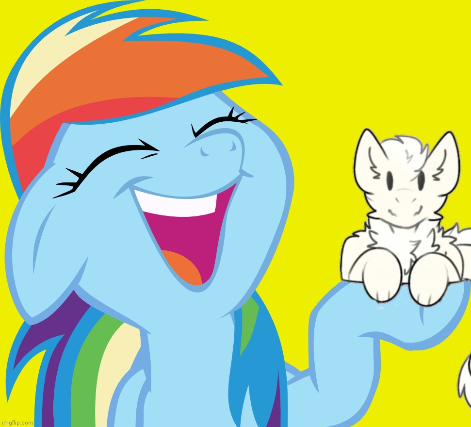 image tagged in fluffy dragon,rainbow dash laughable | made w/ Imgflip meme maker