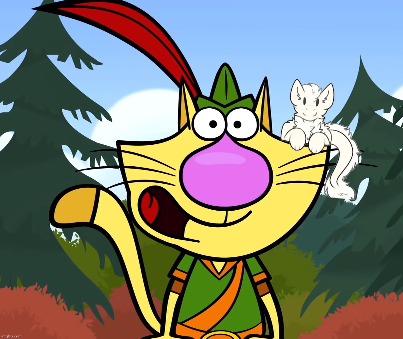 No Way!! (Nature Cat) | image tagged in no way nature cat,fluffy dragon,crossover | made w/ Imgflip meme maker