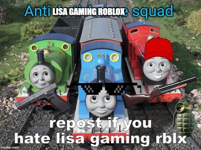 Repost if u hate Lisa gaming Blank Meme Template