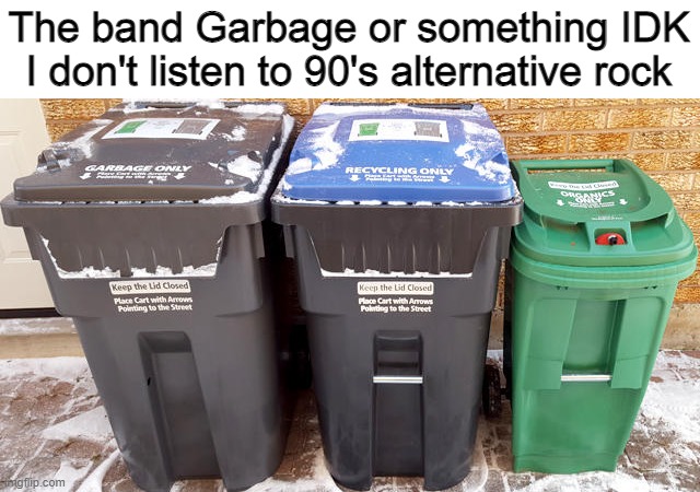 The Front Page is Noootttt Enough *strings* |  The band Garbage or something IDK I don't listen to 90's alternative rock | image tagged in memes,puns,idk,garbage,music,bands | made w/ Imgflip meme maker