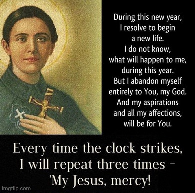 St. Gemma Galgani RE: New Year's Resolutions | made w/ Imgflip meme maker