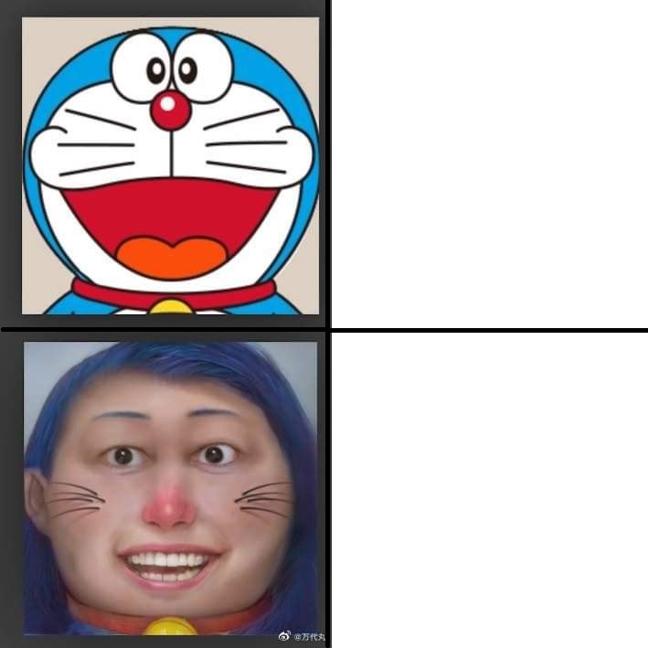 High Quality Doraemon drake Blank Meme Template