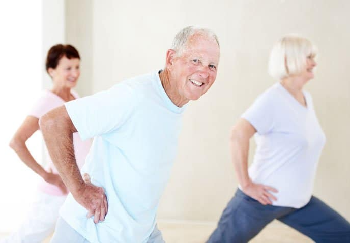 old people stretching Blank Meme Template
