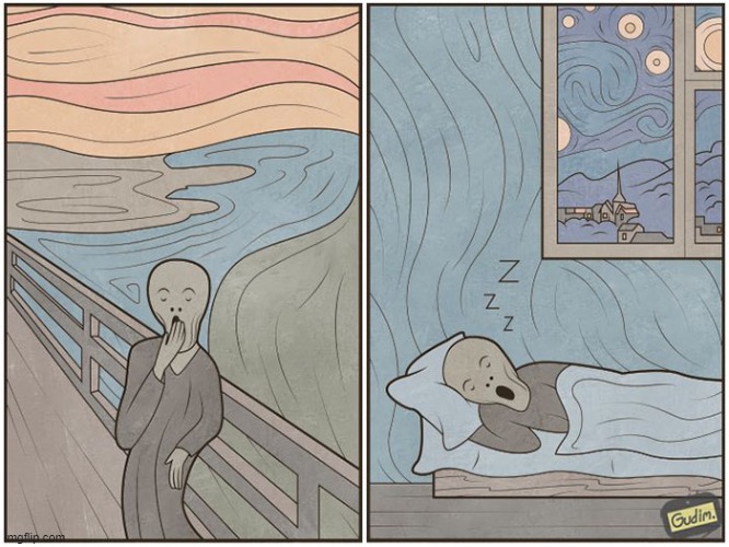 ort | image tagged in comics/cartoons,art,the scream,starry night | made w/ Imgflip meme maker