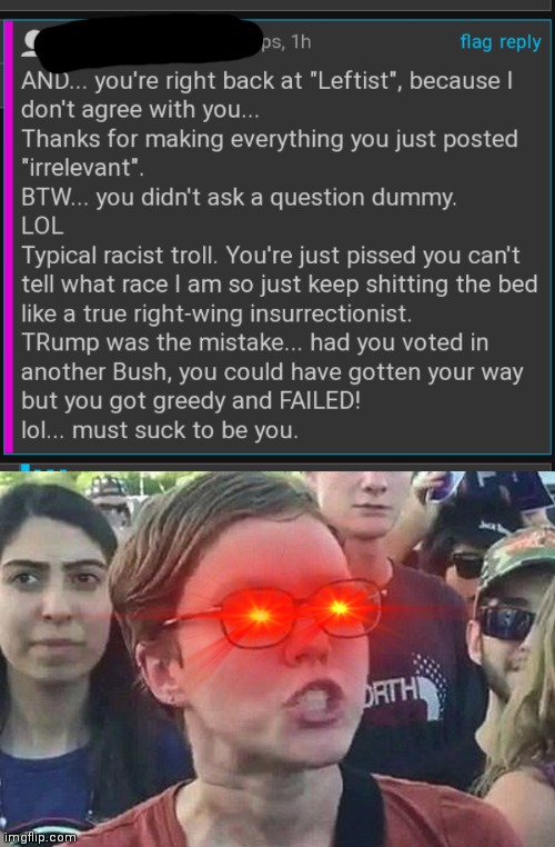 I LAUGHED SO HARD AT THIS I STARTED TO CHOKE!!! | image tagged in triggered liberal,liberal logic,stupid liberals,maga,lgbfjb,let's go brandon | made w/ Imgflip meme maker