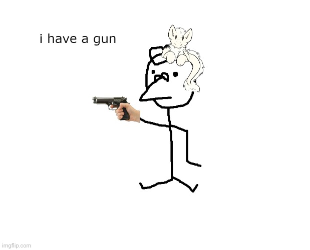 hello chat | image tagged in i have a gun | made w/ Imgflip meme maker