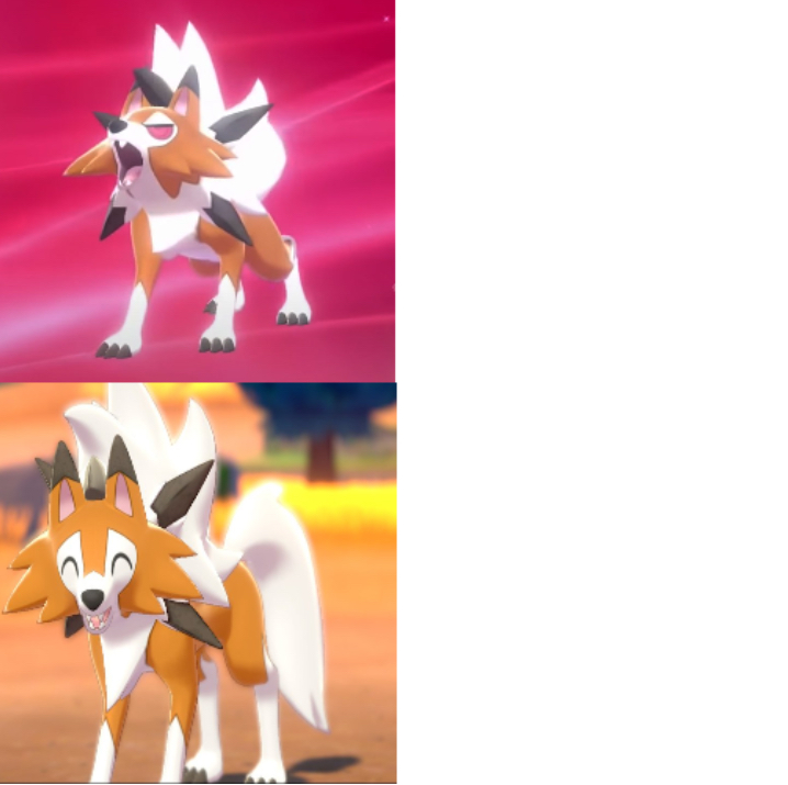 High Quality Lycanroc drake format Blank Meme Template