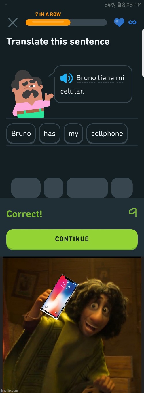 I think this is why we don't talk about bruno | image tagged in encanto,duolingo,disney,we dont talk about bruno | made w/ Imgflip meme maker