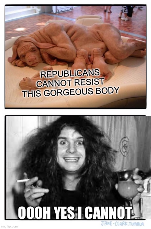Republicans cannot resist AOC | REPUBLICANS CANNOT RESIST THIS GORGEOUS BODY; OOOH YES I CANNOT | image tagged in memes,two buttons,ozzyosbournememes,mutateddoghumanoidmemes,republicans,aoc | made w/ Imgflip meme maker