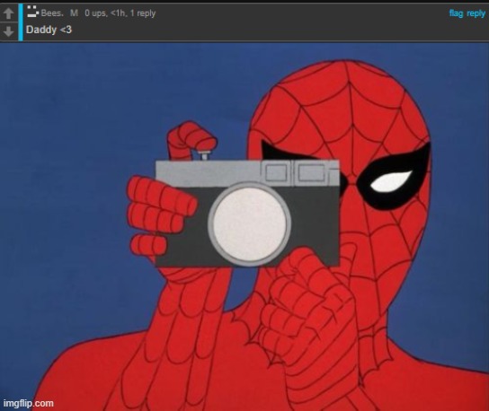 image tagged in memes,spiderman camera | made w/ Imgflip meme maker