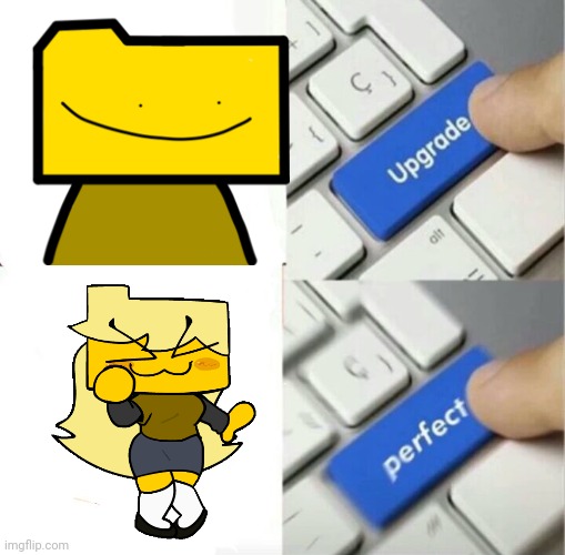 purfekt | image tagged in upgraded to perfection,girl,fnf | made w/ Imgflip meme maker