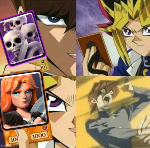 Clash Royale meme | image tagged in yu gi oh,clash royale,cards,funny | made w/ Imgflip meme maker