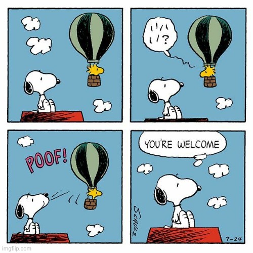 Hot air balloon | image tagged in snoopy,comics/cartoons,comics,comic sans,peanuts,hot air balloon | made w/ Imgflip meme maker