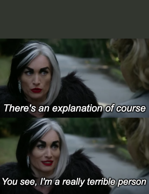 High Quality Cruella Explanation Meme Blank Meme Template