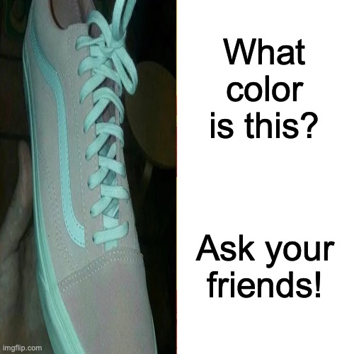 What color is it?!?! | What color is this? Ask your friends! | image tagged in vision,eyes,memes,fun | made w/ Imgflip meme maker