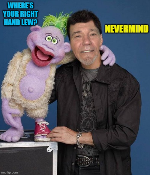 I've got to hand it to ya | WHERE'S YOUR RIGHT HAND LEW? NEVERMIND | image tagged in peanut,kewlew | made w/ Imgflip meme maker