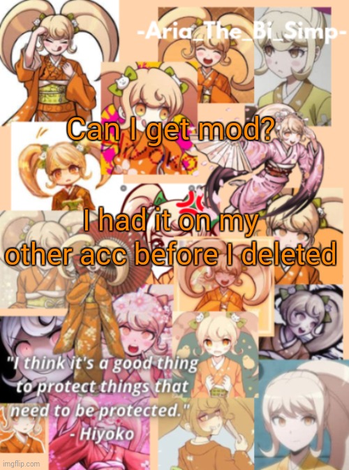 MY Hiyoko temp (thanks Jaiden) | Can I get mod? I had it on my other acc before I deleted | image tagged in my hiyoko temp thanks jaiden | made w/ Imgflip meme maker