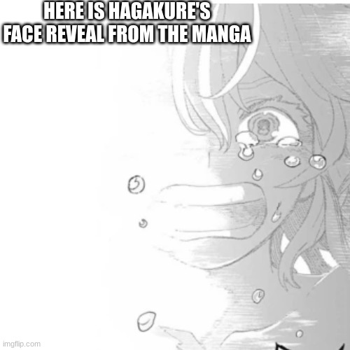 hagakure face reveal |  HERE IS HAGAKURE'S FACE REVEAL FROM THE MANGA | image tagged in face reveal | made w/ Imgflip meme maker