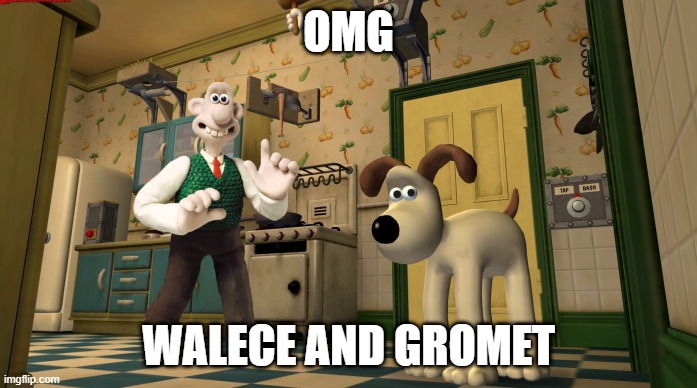 Walece and gromet | OMG; WALECE AND GROMET | image tagged in wallace and gromit,wallace,gromit,meme | made w/ Imgflip meme maker