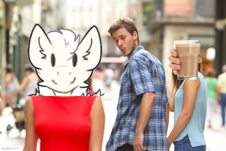 Distracted Boyfriend | image tagged in memes,distracted boyfriend,fluffy dragon | made w/ Imgflip meme maker
