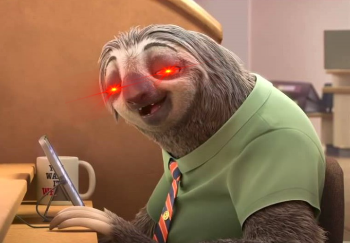 High Quality Bad guy sloth Blank Meme Template