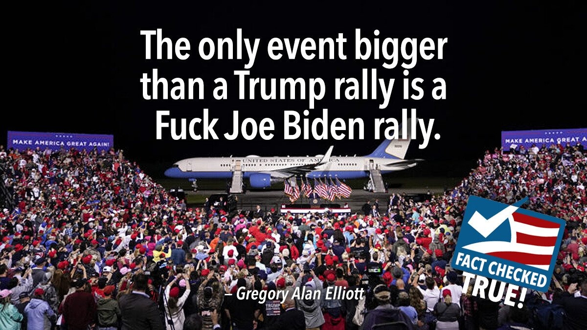 The only event bigger than a Trump rally.... | image tagged in lgbfjb,fuck joe biden,lets go brandon,sad joe biden,creepy joe biden,joe biden worries | made w/ Imgflip meme maker