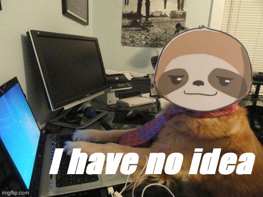 High Quality Sloth I have no idea Blank Meme Template