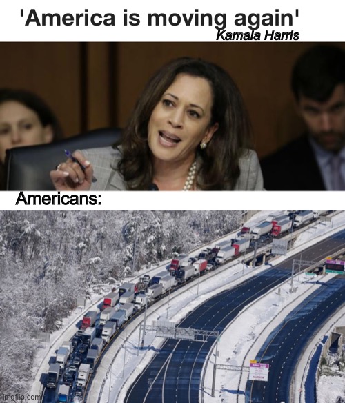 The border czar hath spoken | Kamala Harris; Americans: | image tagged in kamala harris,memes,politics,irony | made w/ Imgflip meme maker