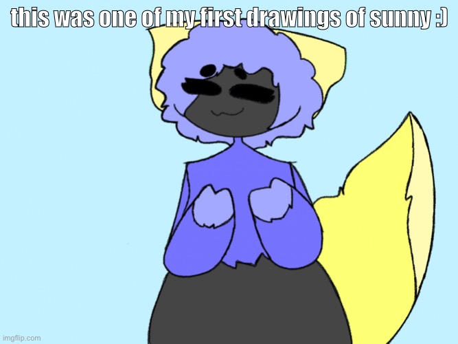 title | this was one of my first drawings of sunny :) | image tagged in sunny | made w/ Imgflip meme maker
