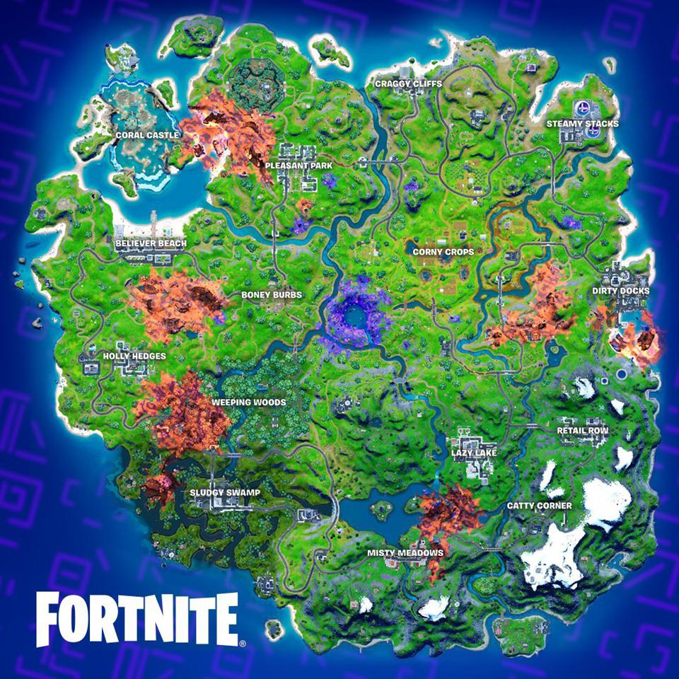 High Quality FN map Season 8 Blank Meme Template