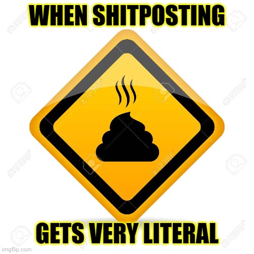 Shitpost | WHEN SHITPOSTING; GETS VERY LITERAL | image tagged in memes,funny memes,shitpost,shit,literally,butt | made w/ Imgflip meme maker
