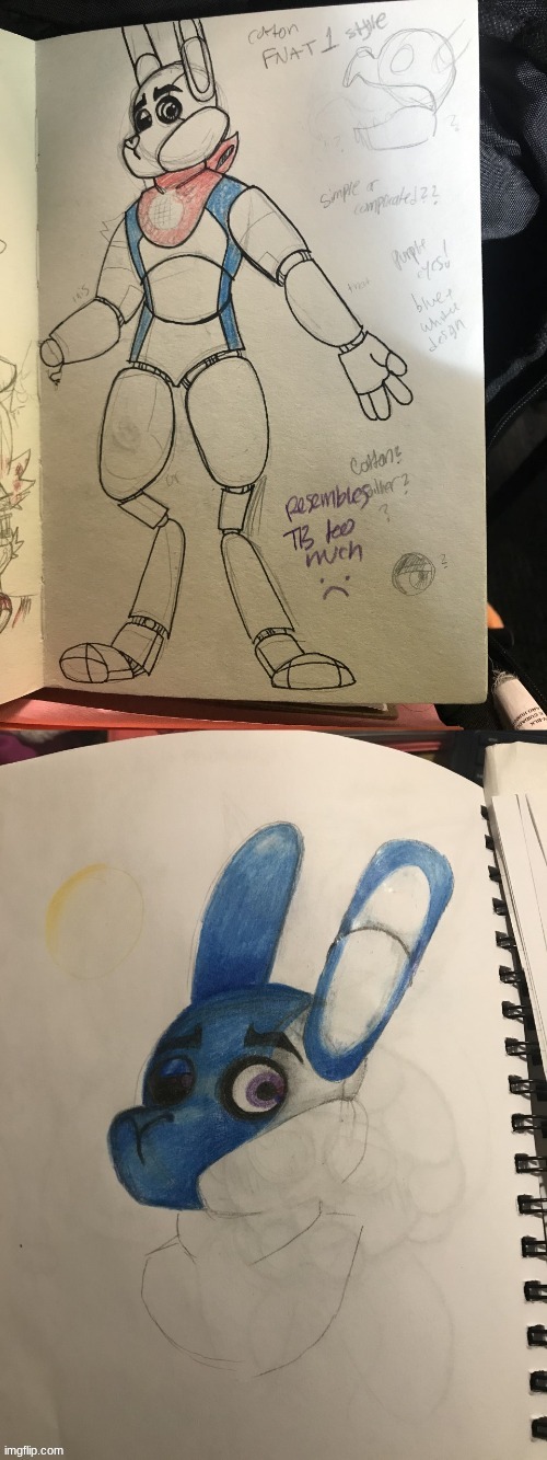 OC i made based off what i remembered from a nightmare a while ago, this is "Cotton" | made w/ Imgflip meme maker