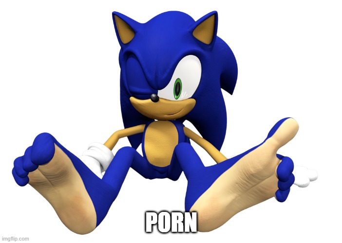 Sonic Feet | PORN | image tagged in sonic feet | made w/ Imgflip meme maker