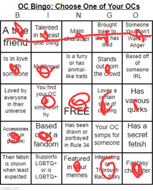 I'm too tired to think of a title | image tagged in jer-sama's oc bingo,aidan | made w/ Imgflip meme maker
