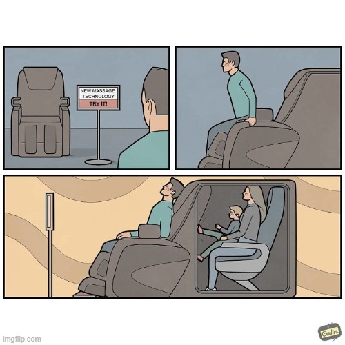 Here's a lesson in trickery | image tagged in comics/cartoons,massage chair,kick | made w/ Imgflip meme maker