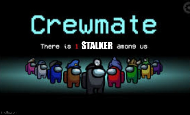 There is 1 imposter among us | STALKER | image tagged in there is 1 imposter among us | made w/ Imgflip meme maker