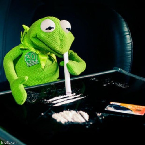 Just an image of your average kermit the frog | image tagged in kermit coke | made w/ Imgflip meme maker