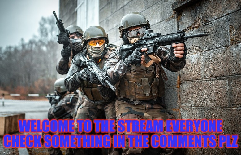WELCOME TO THE STREAM EVERYONE
CHECK SOMETHING IN THE COMMENTS PLZ | made w/ Imgflip meme maker