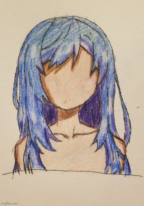 hair/shading practice/first post here ig | image tagged in also coloring practice | made w/ Imgflip meme maker