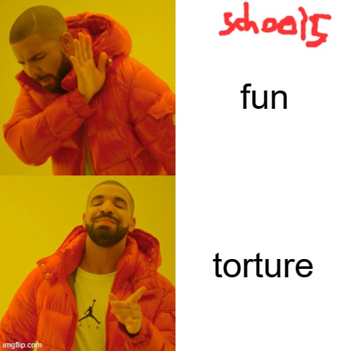 Drake Hotline Bling | fun; torture | image tagged in memes | made w/ Imgflip meme maker