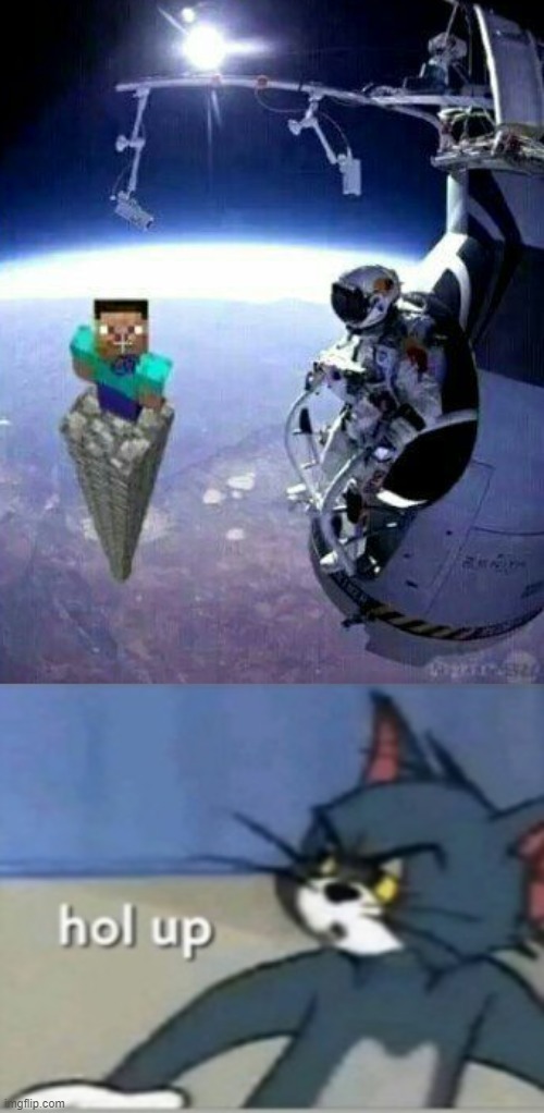 minecraft in real life be like part 2 | image tagged in hol up,minecraft,tower | made w/ Imgflip meme maker