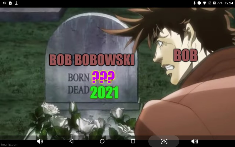 If bob died in genesis arc aka if he got corrupted by zero | BOB; BOB BOBOWSKI; ??? 2021 | image tagged in smg4,jojo's bizarre adventure | made w/ Imgflip meme maker