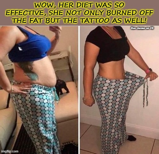 Amazing! | Ron Jensen on FB | image tagged in diet,dieting,weight loss,weight,fat | made w/ Imgflip meme maker