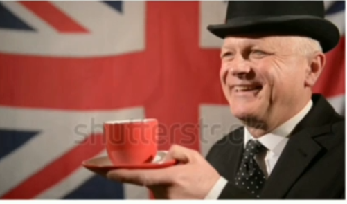 High Quality British man drinking tea Blank Meme Template