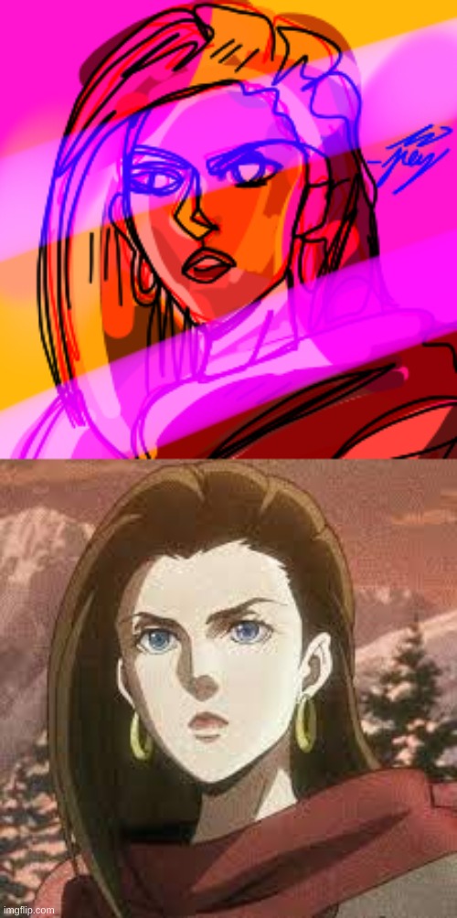 Drew queen Lisa Lisa in a different style of mine bc I feel like she's underrated | image tagged in drawing,drawings,anime,jojo's bizarre adventure,jjba,battle tendency | made w/ Imgflip meme maker