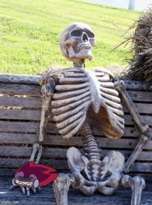 Waiting Skeleton Meme | image tagged in memes,waiting skeleton,zipster | made w/ Imgflip meme maker