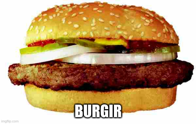 Hamburger | BURGIR | image tagged in hamburger | made w/ Imgflip meme maker