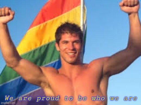 Pride | We are proud to be who we are | image tagged in gay pride | made w/ Imgflip meme maker