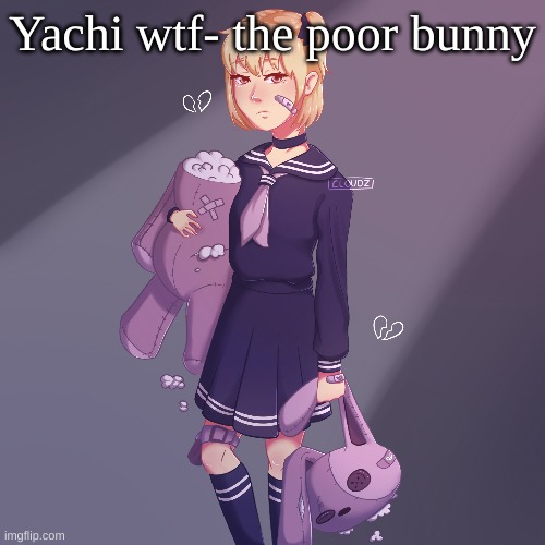 Yachi wtf- the poor bunny | made w/ Imgflip meme maker
